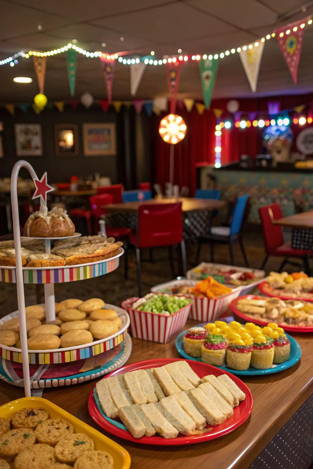 A delicious and visually appealing snack bar for guests.