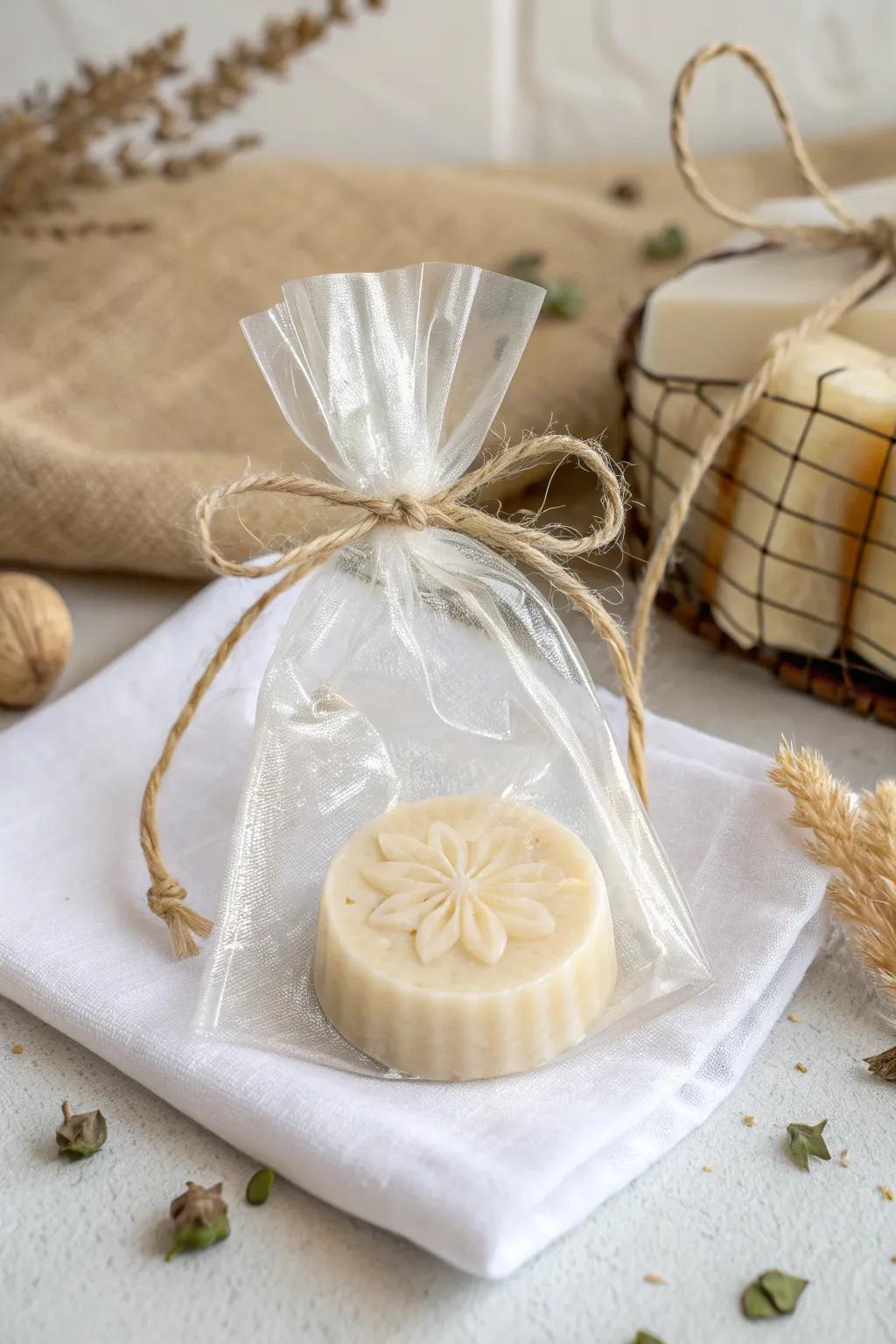 Elegance in simplicity: Showcase your handmade lotion bars with a touch of natural beauty.