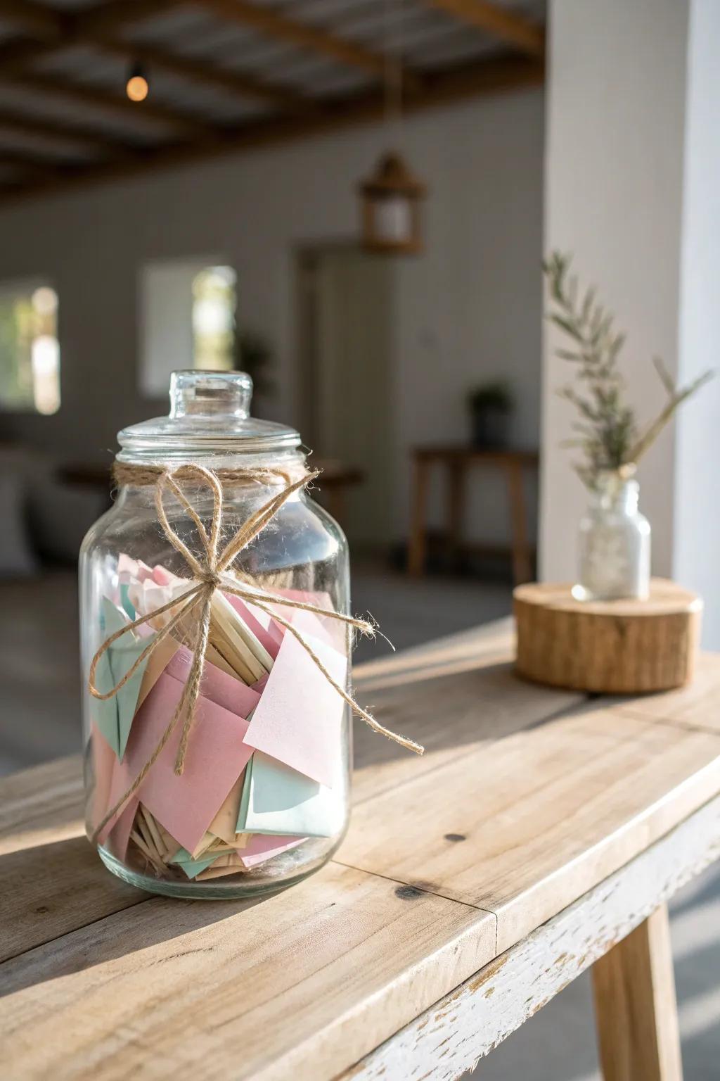 Capture your shared memories in a beautifully crafted Memory Jar, the perfect last-minute DIY gift to warm his heart.