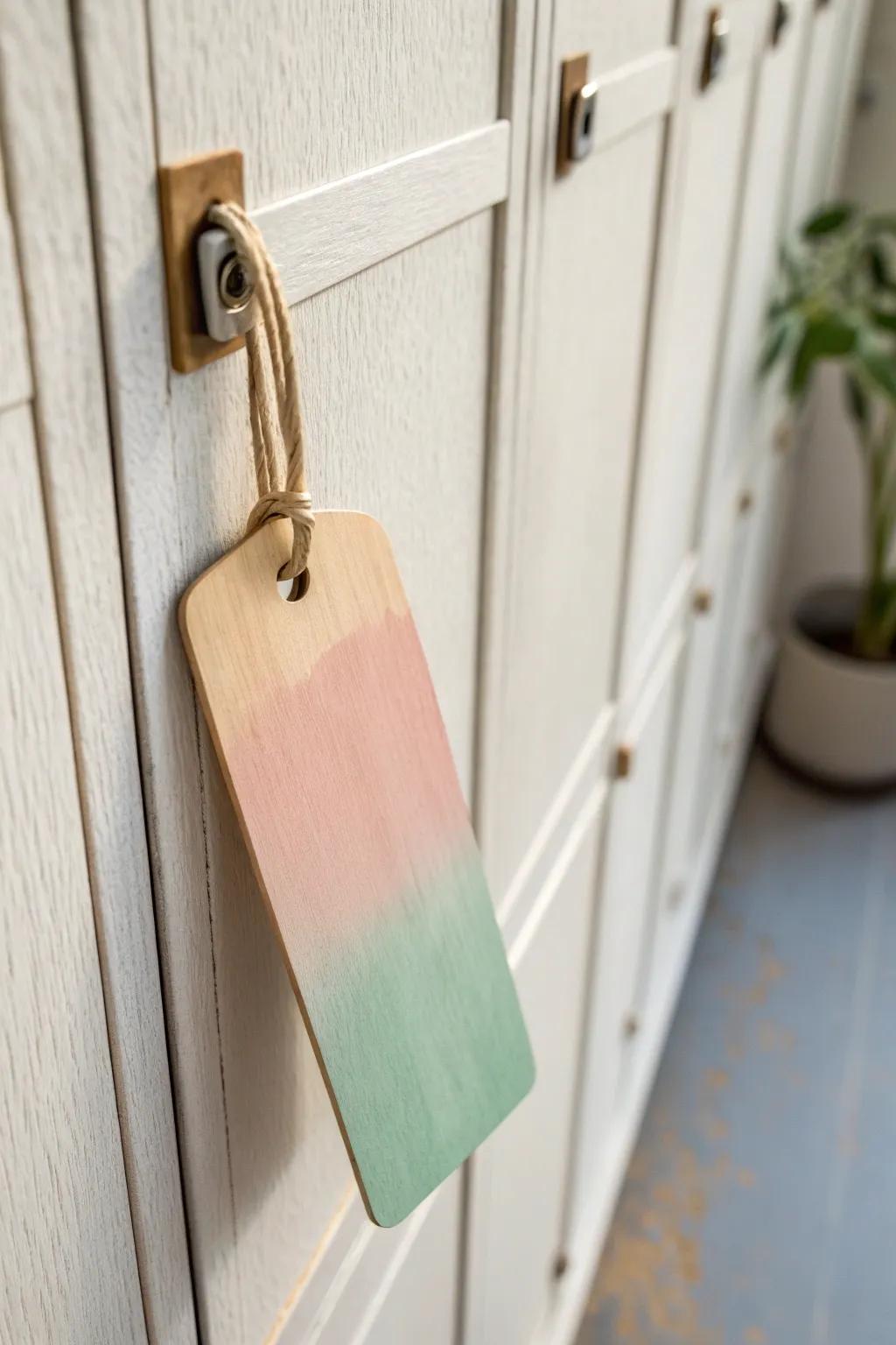 Elevate your organization with this beautifully crafted, color-coded locker tag.
