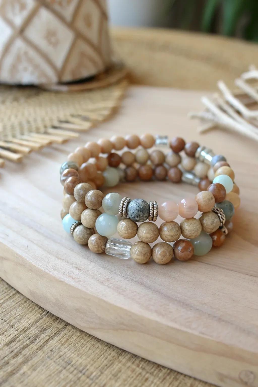Embrace rustic elegance with natural elements in your jewelry.