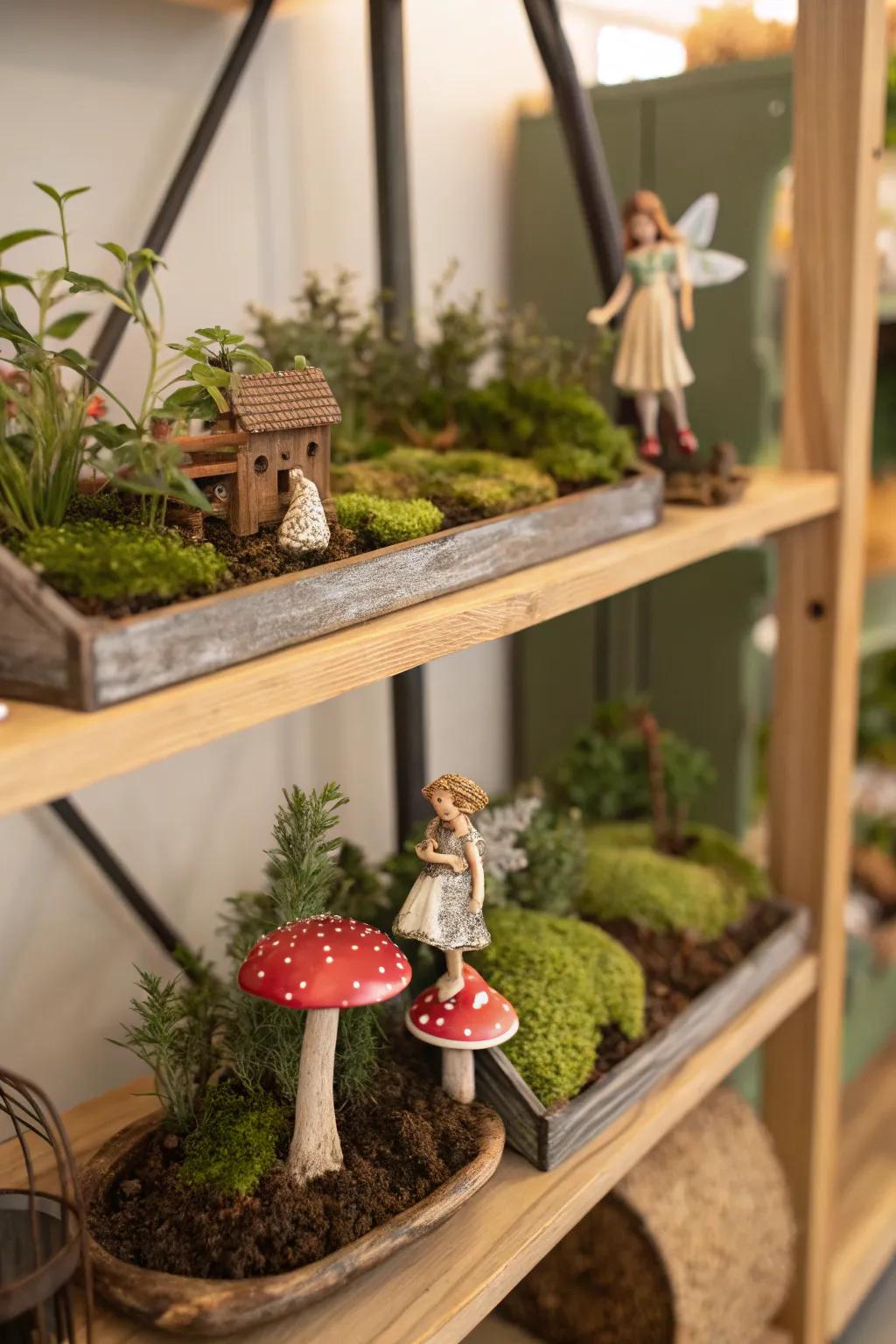 A themed display brings a miniature fairy tale to life.