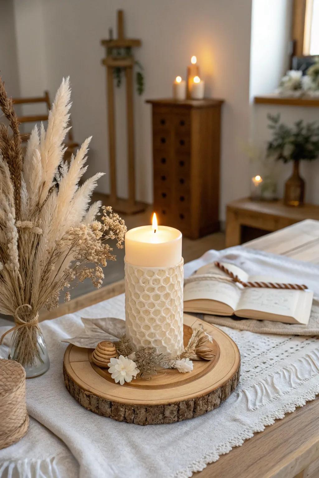 Illuminate memories with the gentle glow of a candle, guiding spirits with warmth and grace.