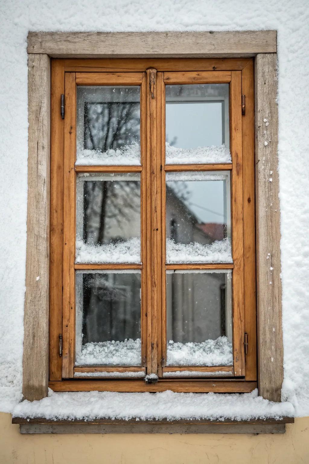 Transform your home into a winter wonderland with a charming frosted window effect, perfect for cozy holiday vibes.