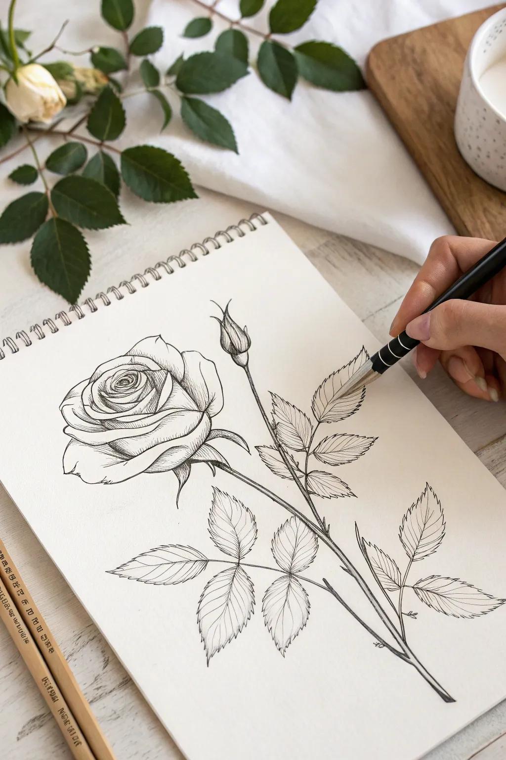 Lose yourself in the serene beauty of intricate floral art.