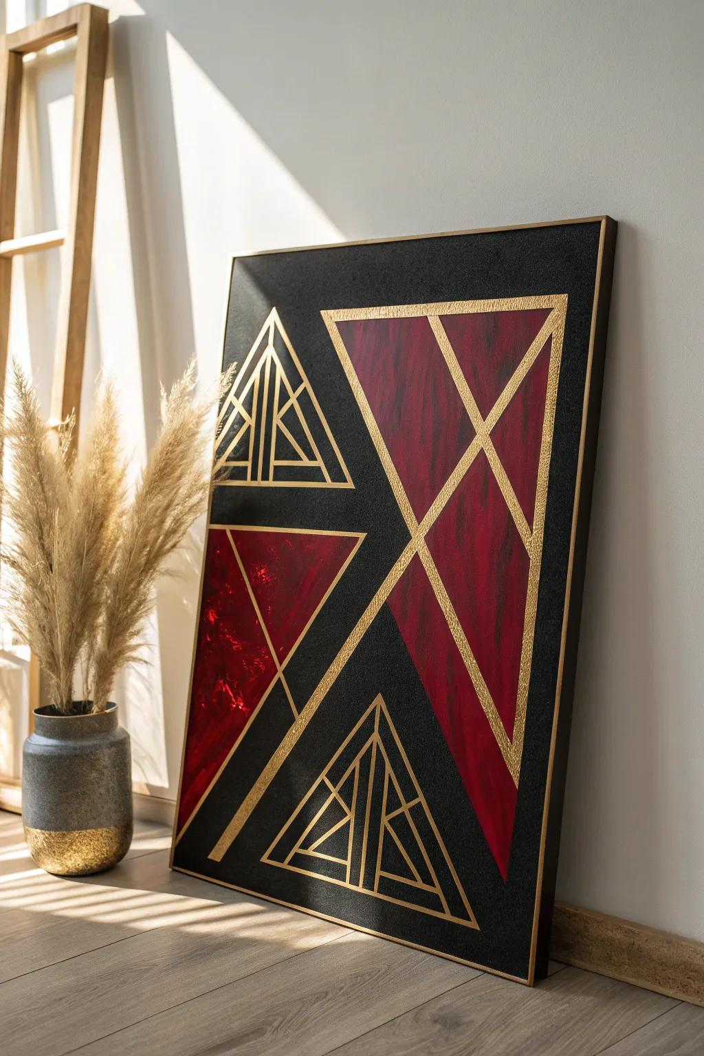 Elevate your space with bold abstract geometrics—where minimalism meets modern artistry.