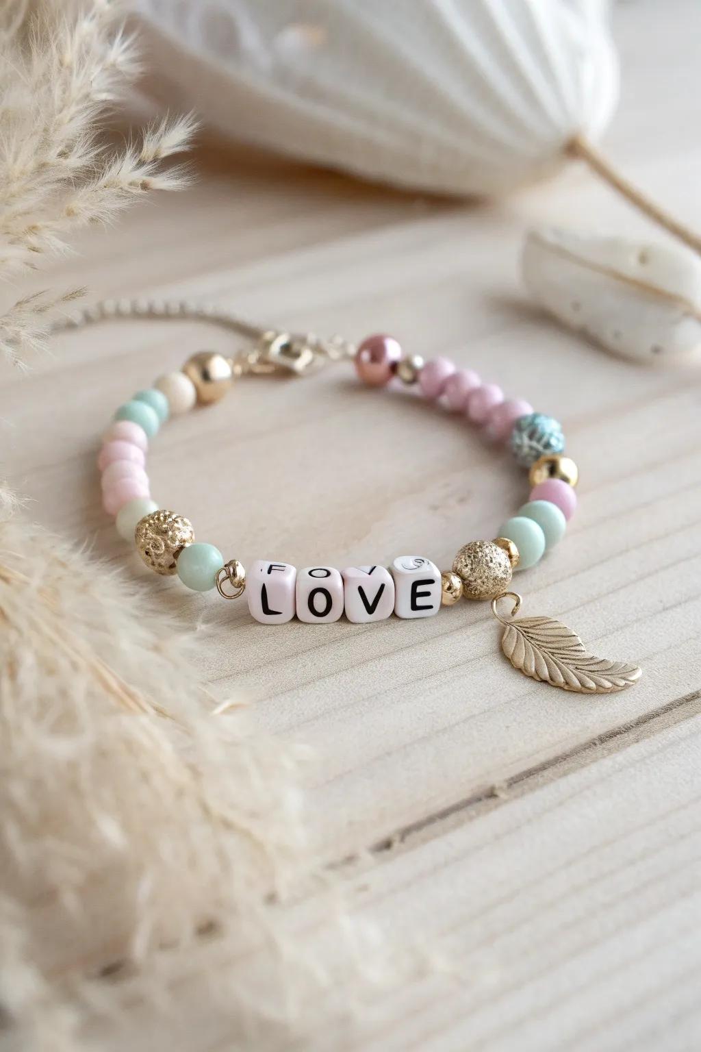Spell out love with chic, handcrafted charm bracelets.