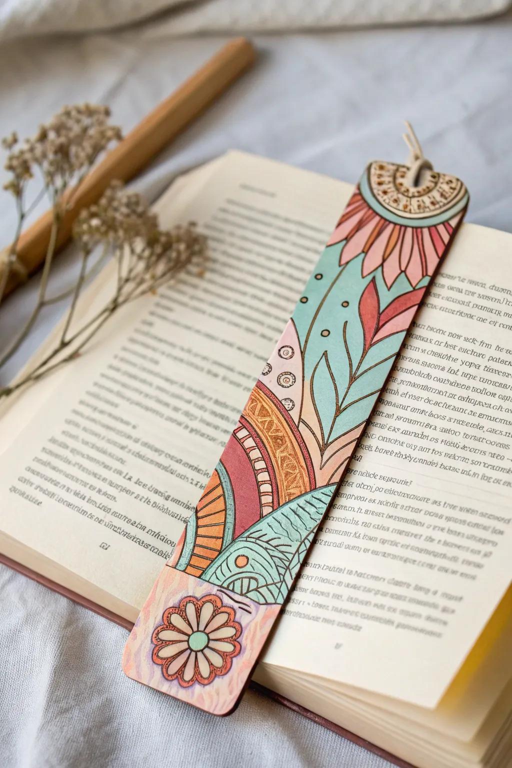 Add a splash of color and personality to your reading with handmade popsicle stick bookmarks.