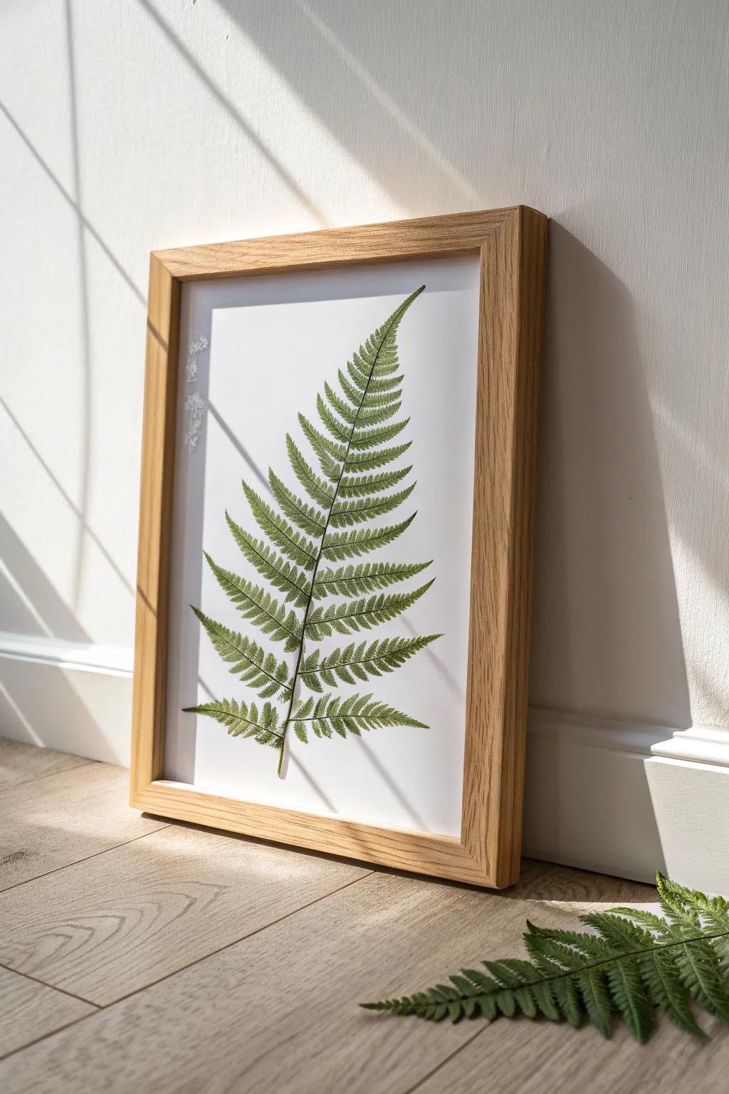 Embrace nature's elegance with minimalist fern prints that bring serene beauty into your home decor.
