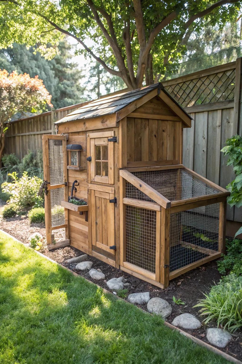 Discover the art of compact quail pen design—where craftsmanship meets functionality in a charming backyard setting.