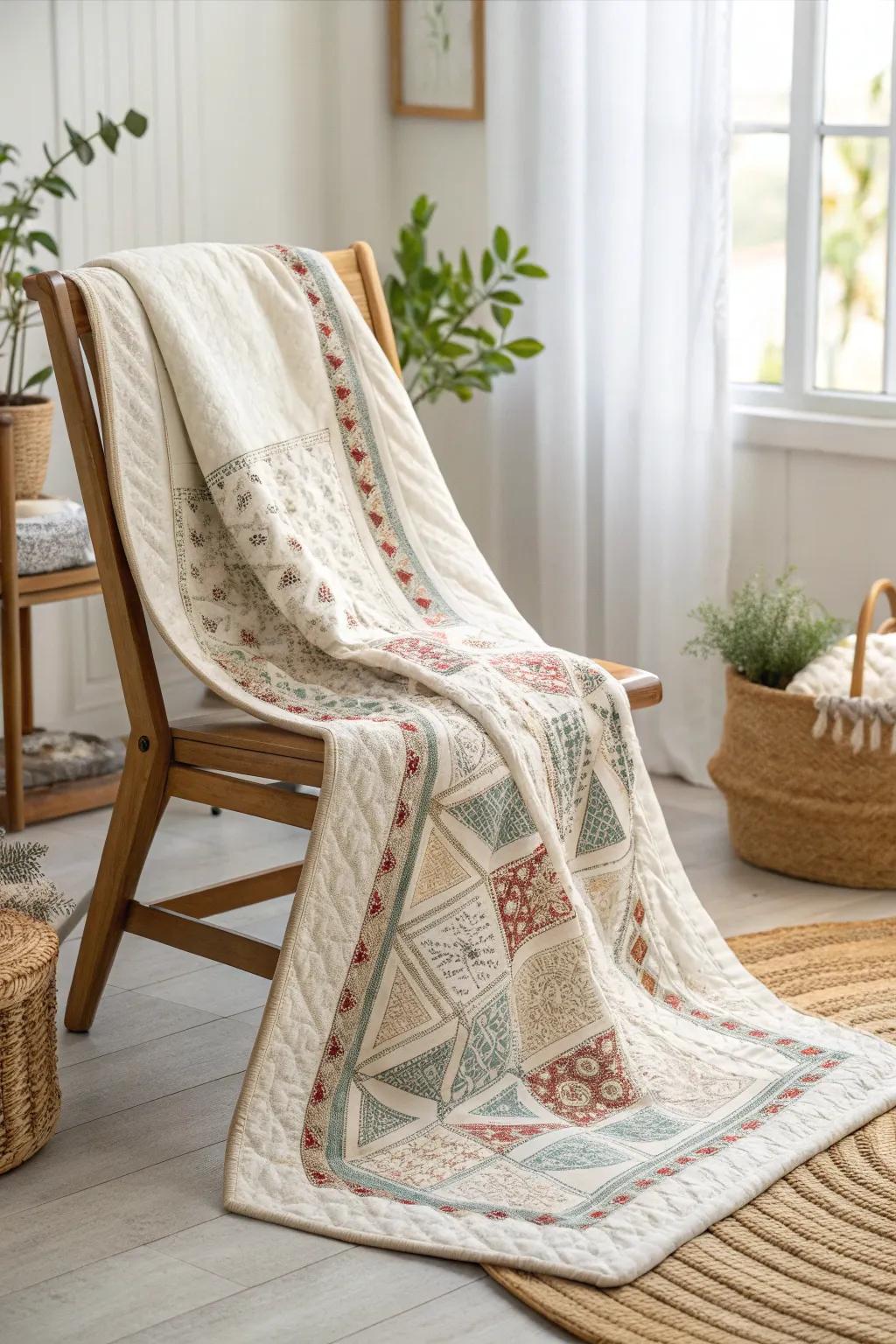 Embrace the art of versatility with a quilt that weaves multiple patterns into one stunning design.