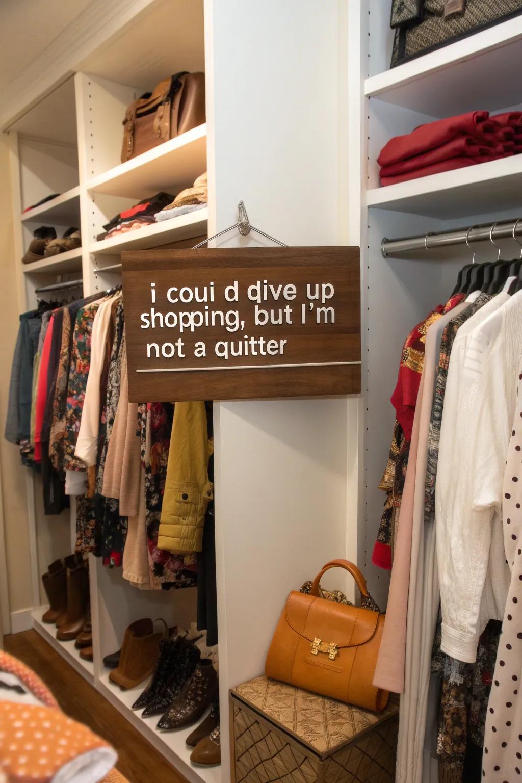 Celebrate your love for shopping with a touch of sarcasm.