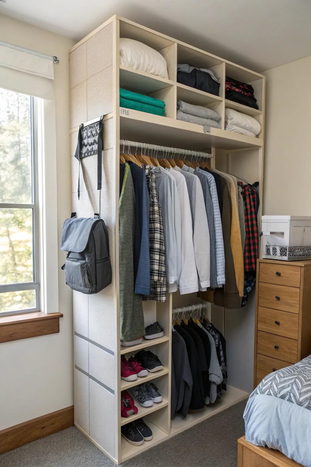 Double your hanging space with a closet doubler.