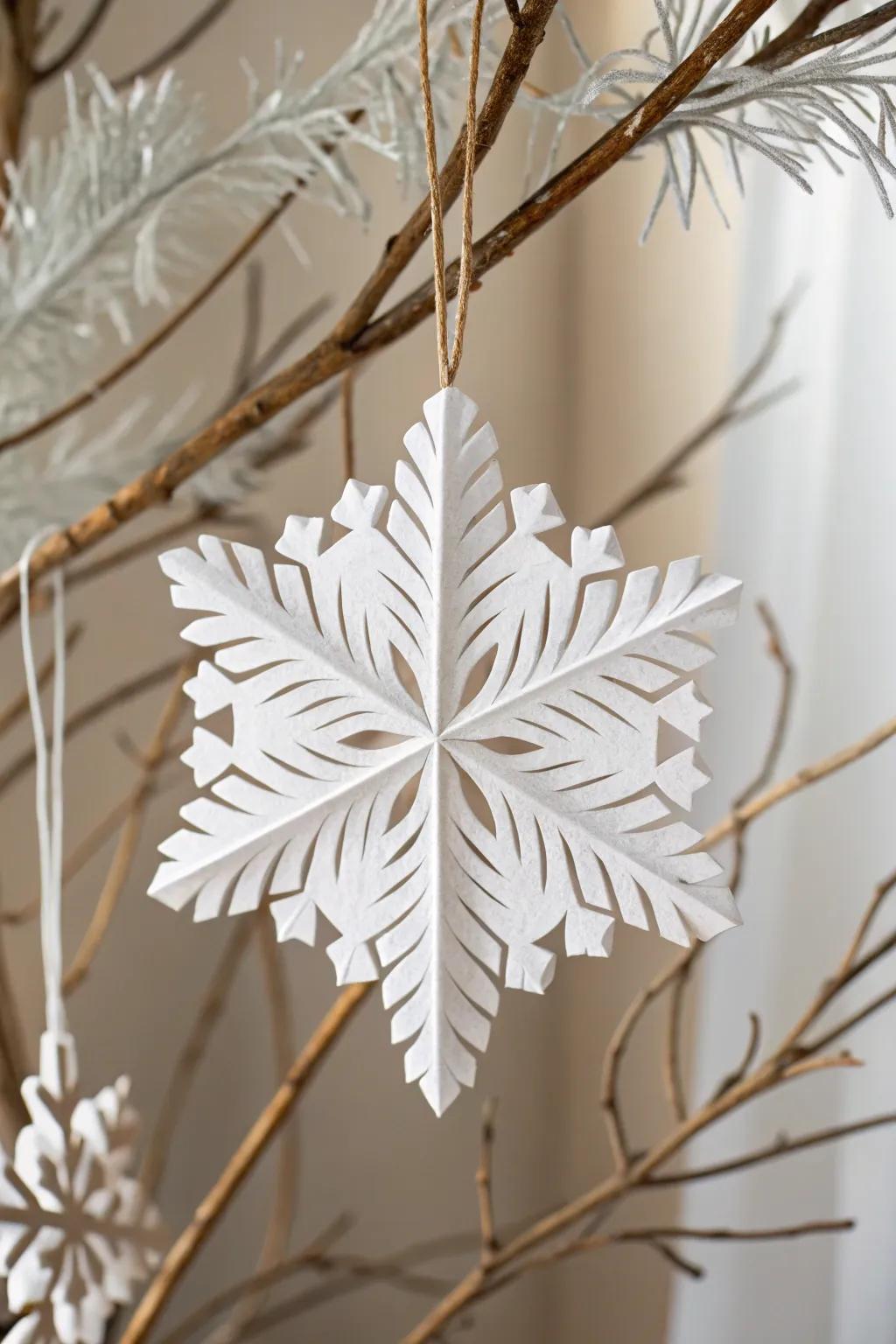 Elevate your winter decor with the enchanting beauty of layered 3D snowflakes.