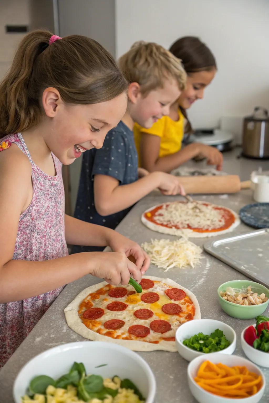 Encourage creativity with a fun DIY pizza-making party.
