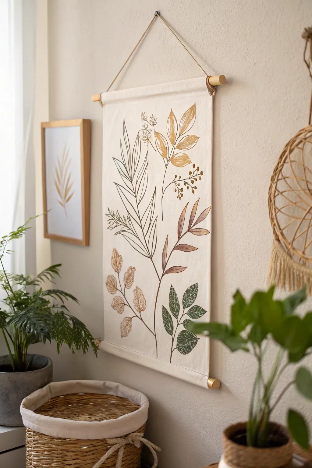 Transform your space with serene nature-inspired tape art. Simple, yet striking.