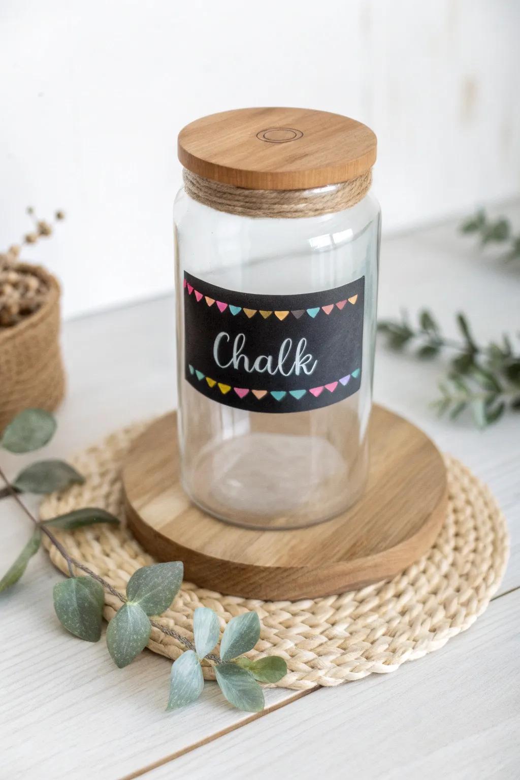 Transform your savings with a chic chalkboard vacation fund jar, where dreams and destinations are always within reach.
