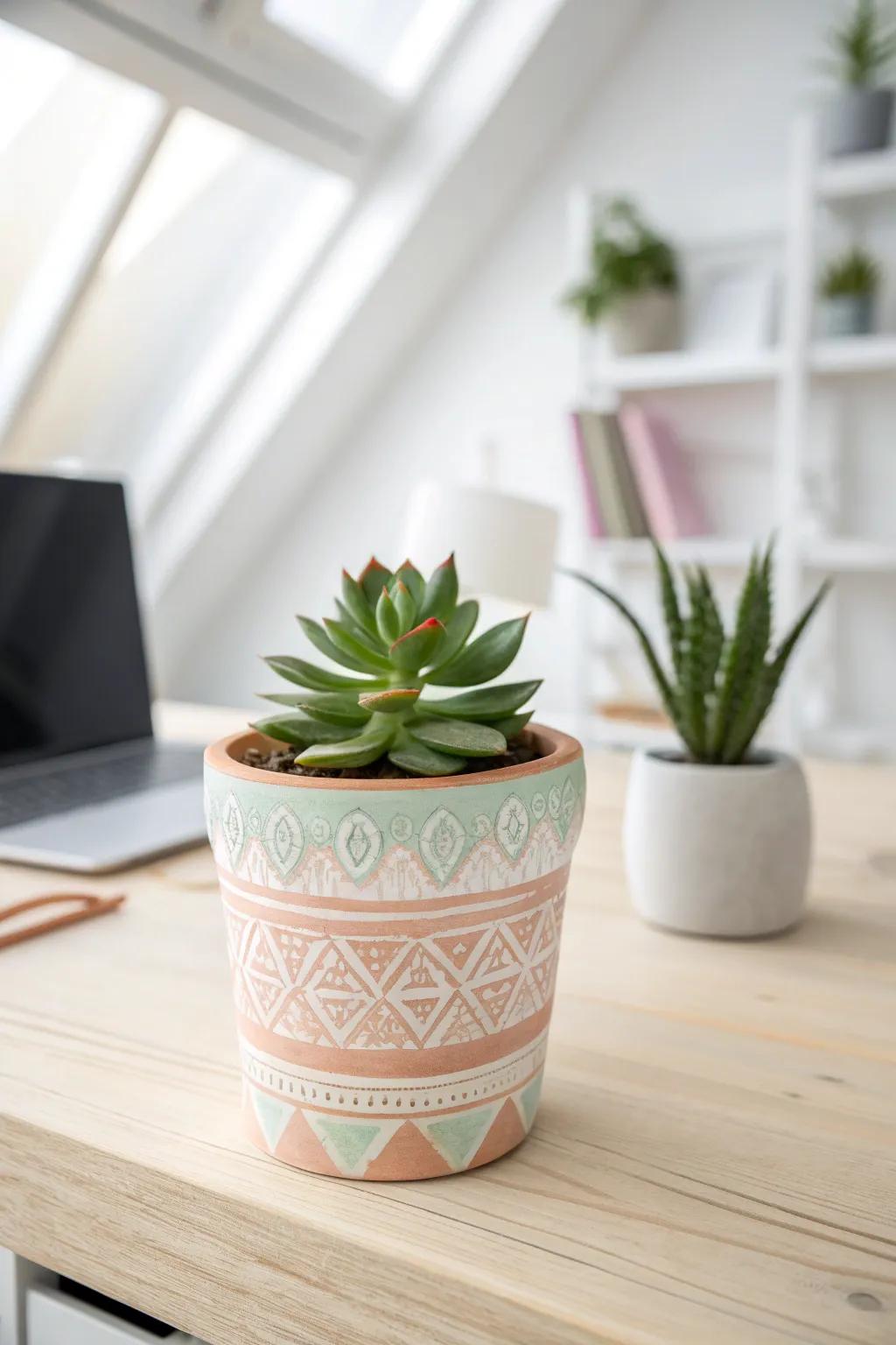 A touch of nature and friendship – the perfect Valentine's gift in a charming boho pot.