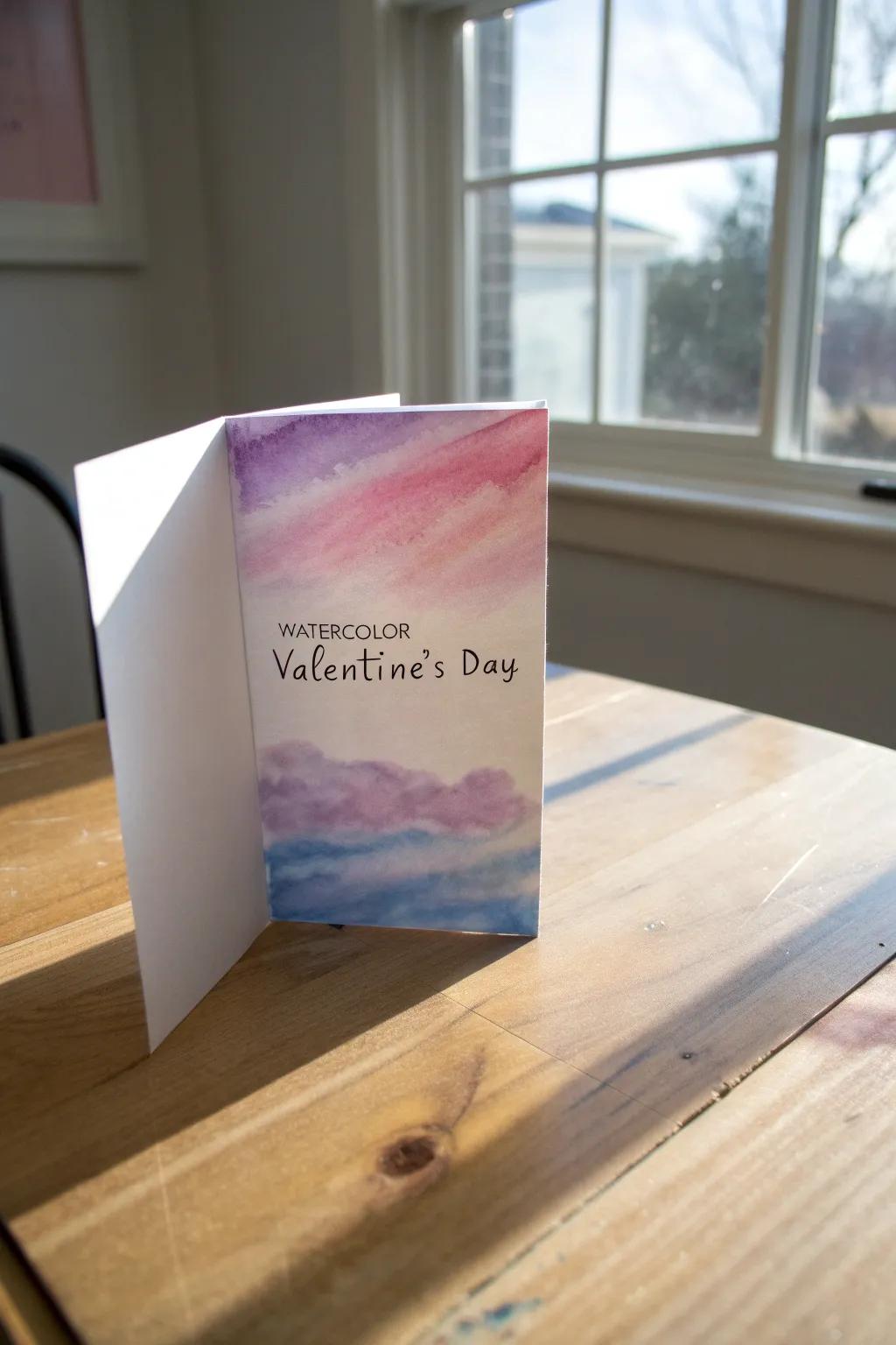 Craft your love with watercolor magic: a touch of artistry for Valentine's Day.