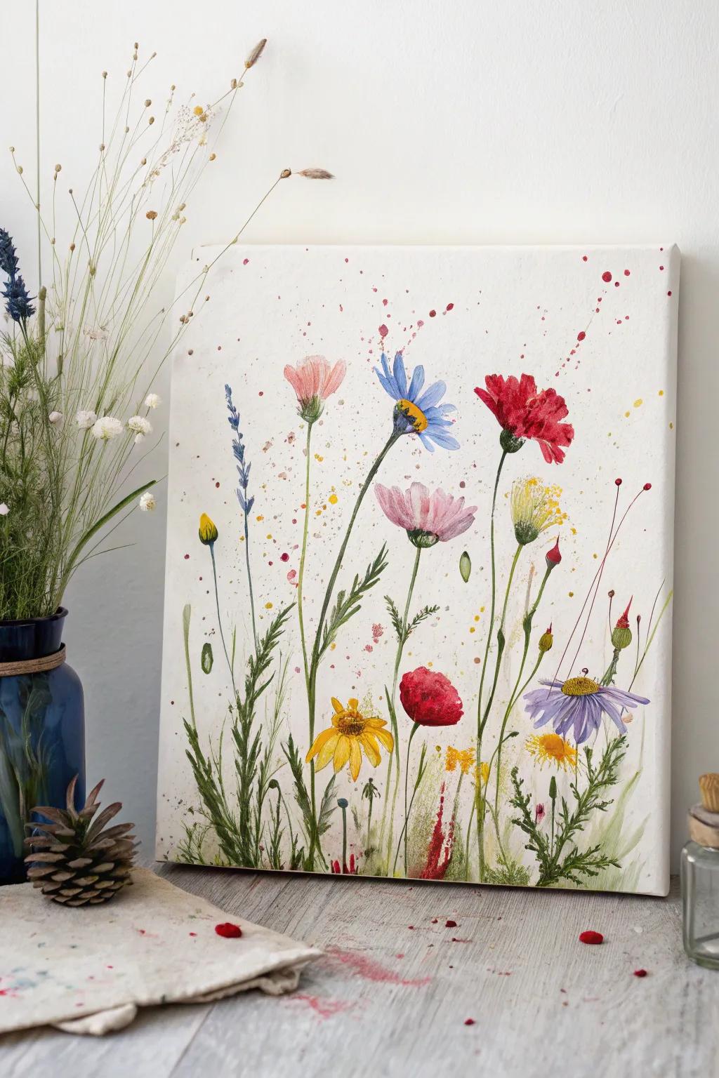 Embrace the beauty of imperfection with abstract wildflowers, where creativity blossoms.
