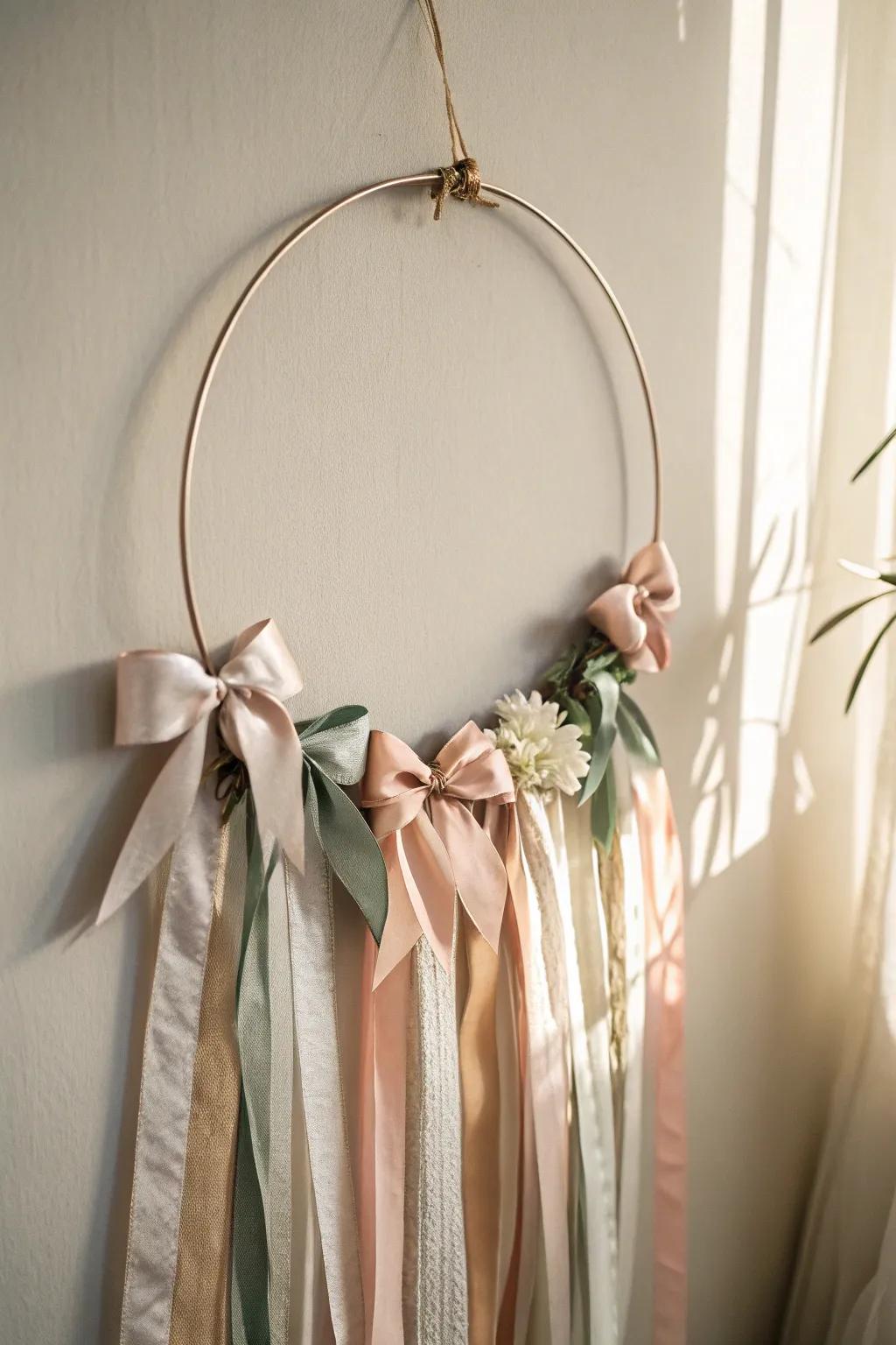 Elevate your seasonal décor with a touch of elegance: ribbons and bows bring warmth and charm to minimalist wire wreaths.