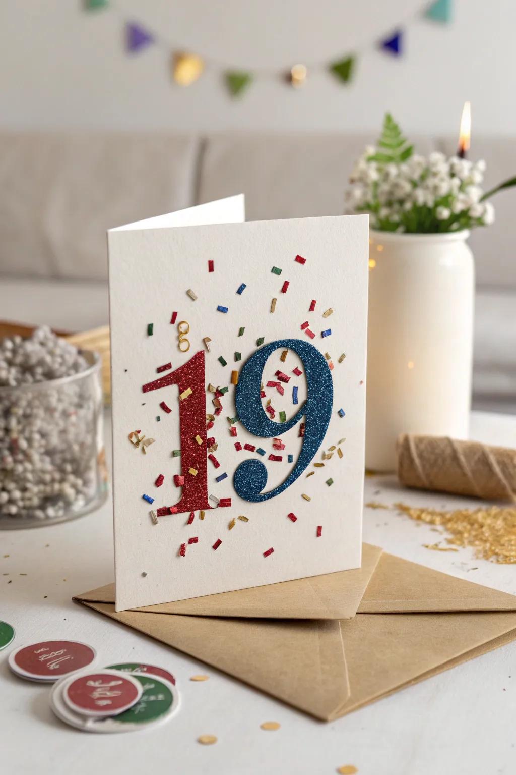 Celebrate in style with a confetti card that bursts with color and joy!