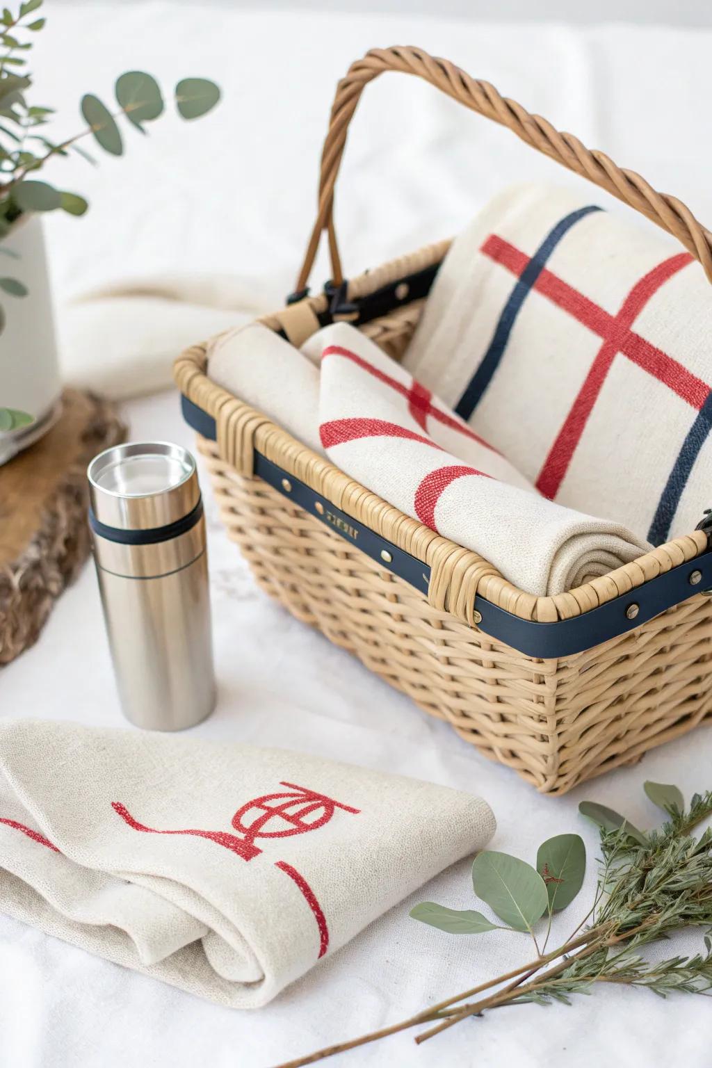 Celebrate the 4th of July in style with a chic Patriotic Picnic Set, perfect for enjoying fireworks at the park!