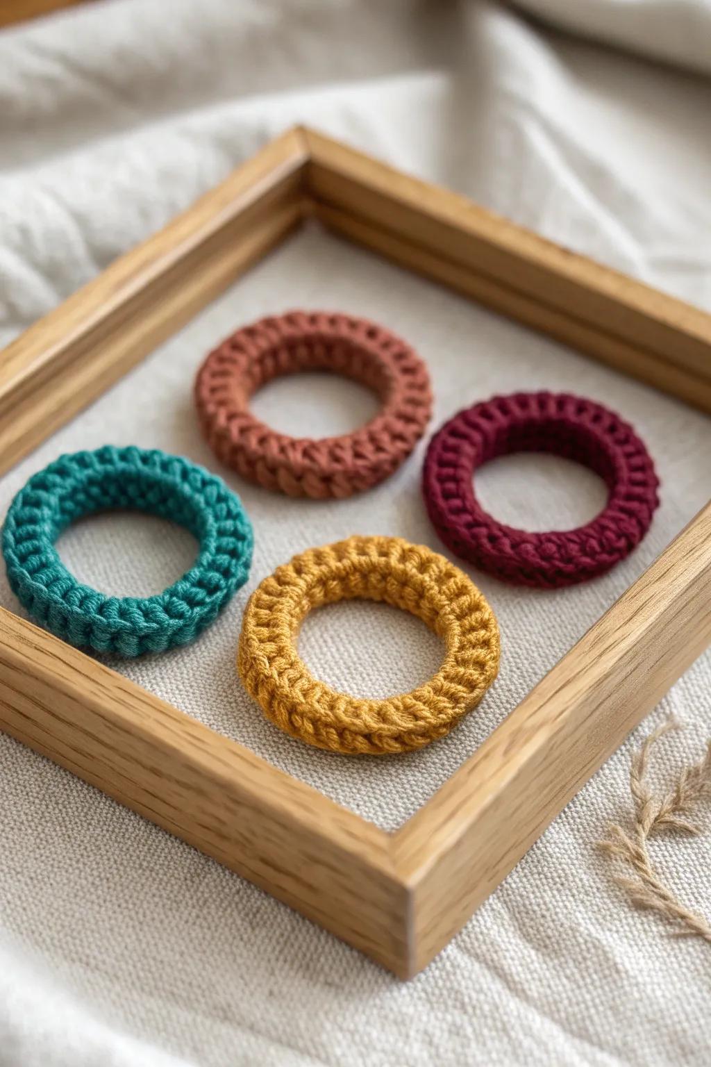 Celebrate your love story with handcrafted crochet rings—timeless beauty framed in elegance.
