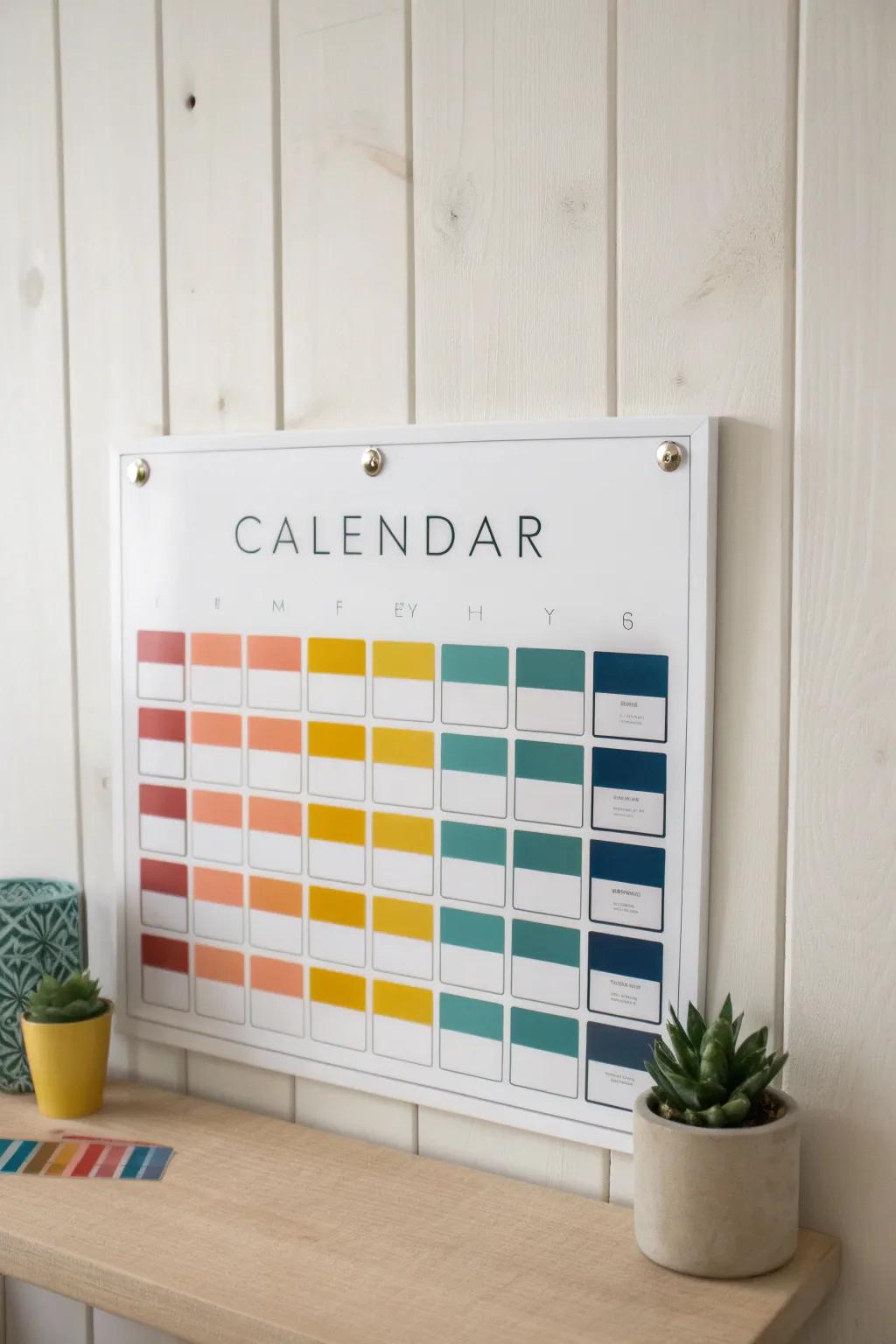 Brighten up your schedule with a splash of color! Organize your month with flair and simplicity. 🌿📅