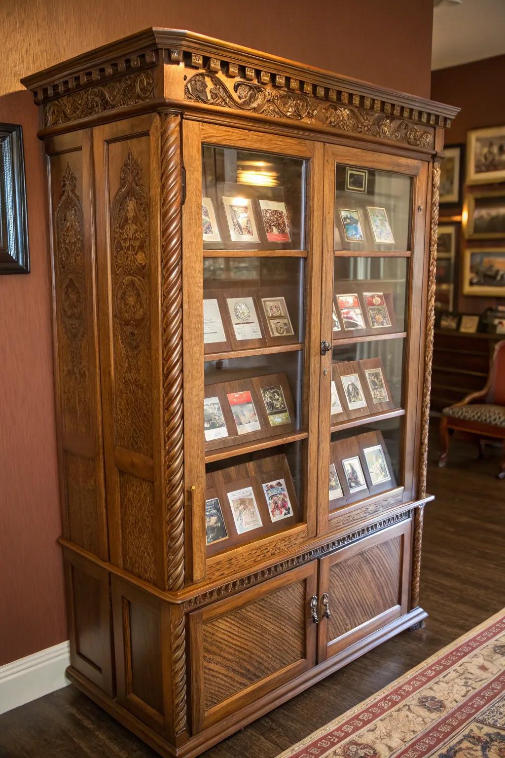 Showcase your passion with elegance: A baseball card collection like no other.