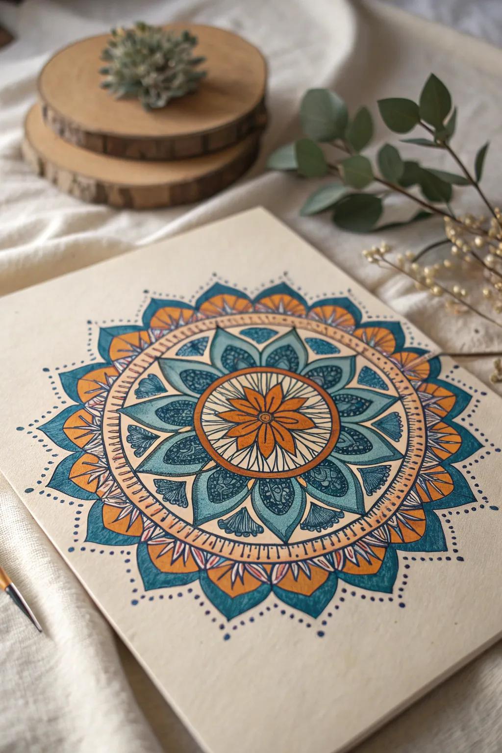Dive into the calming world of mandalas and let your creativity flow. ✨ #MandalasForBeginners #ScandinavianBoho