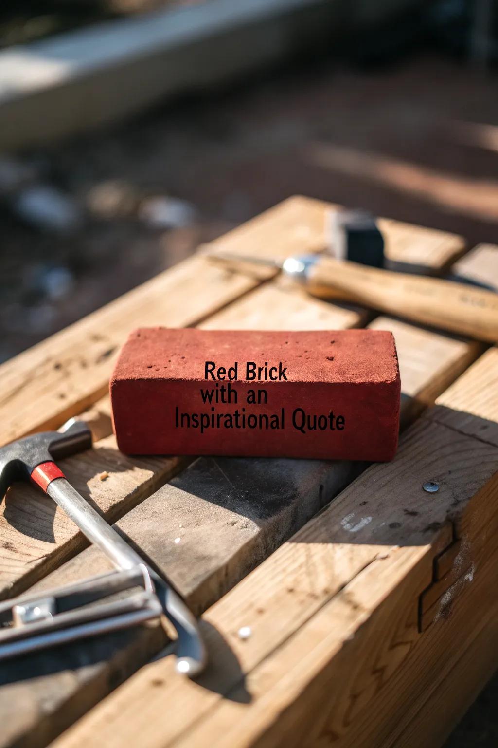 Craft your inspiration: a daily reminder etched in stone.