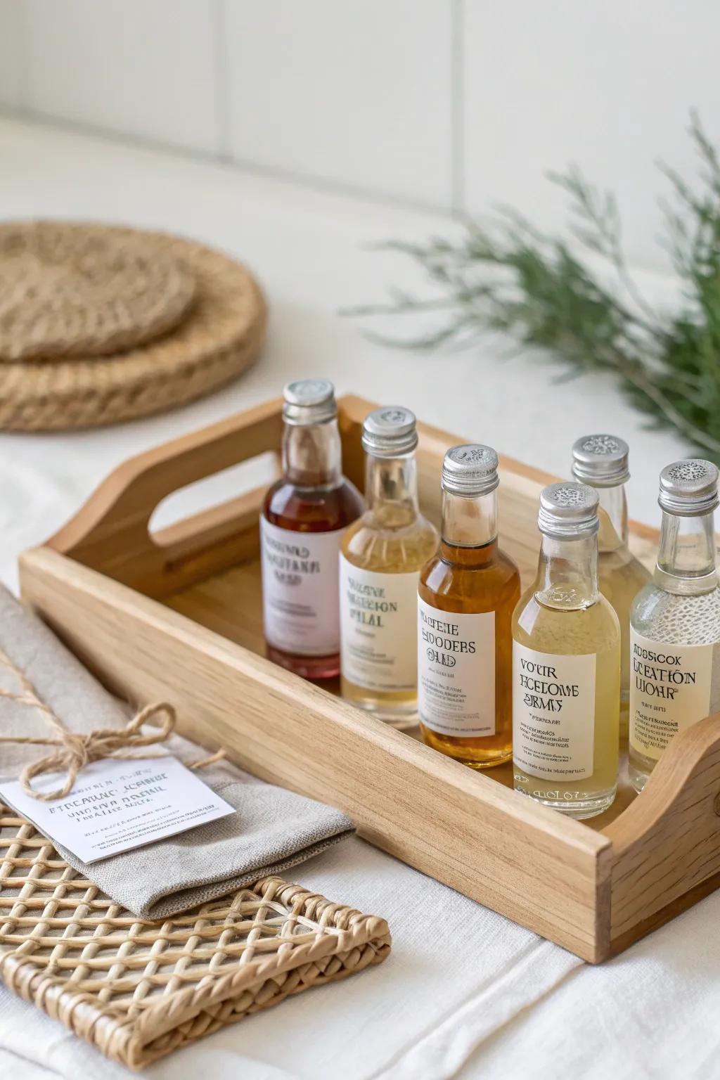 Craft a whimsical toast with these charming miniature beverage kits, perfect for celebrating love and laughter!