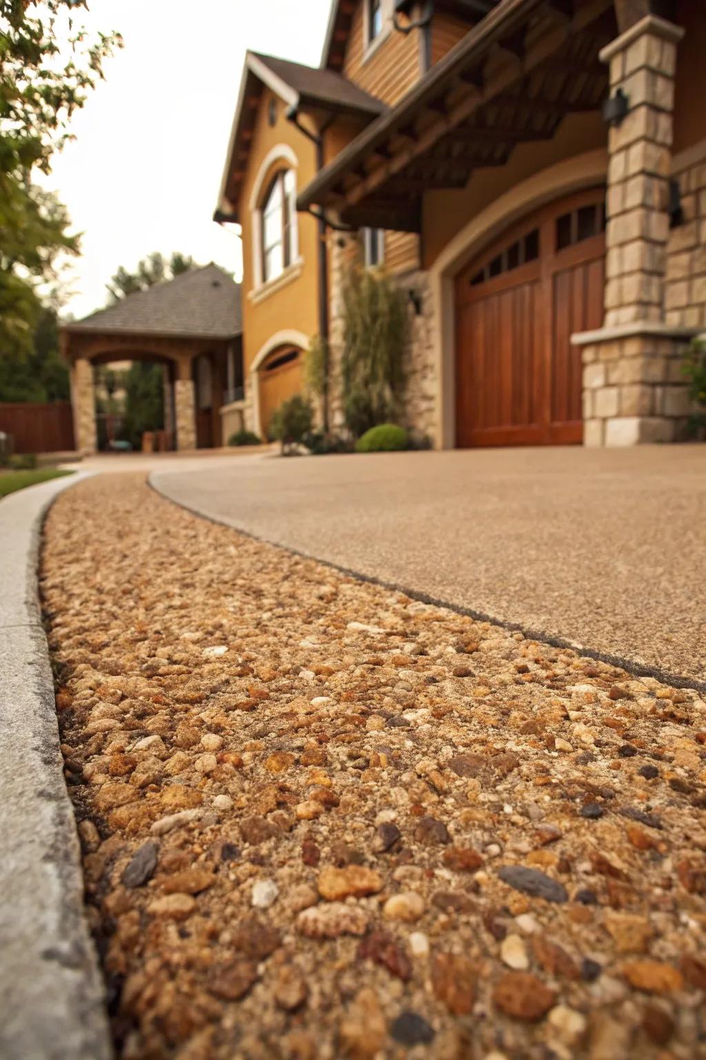 Rustic Elegance: Embrace the eco-friendly charm of crushed concrete.