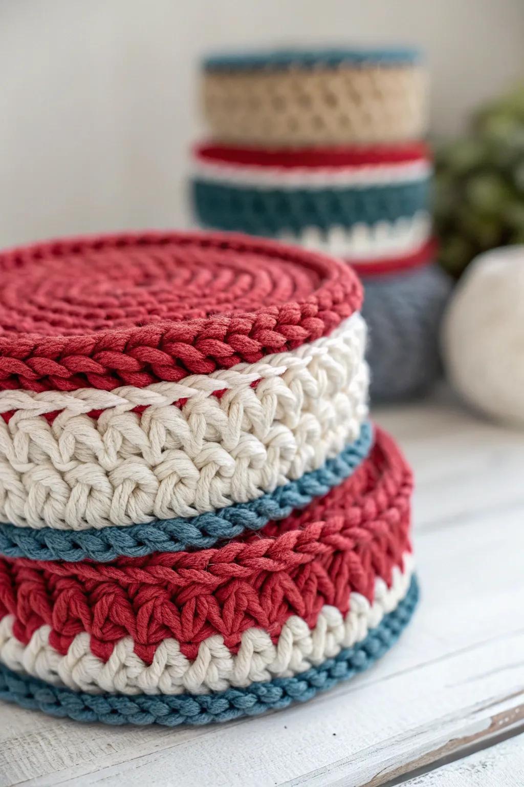 Elevate your crochet with multi-layered borders: a simple project turned into a stunning centerpiece.