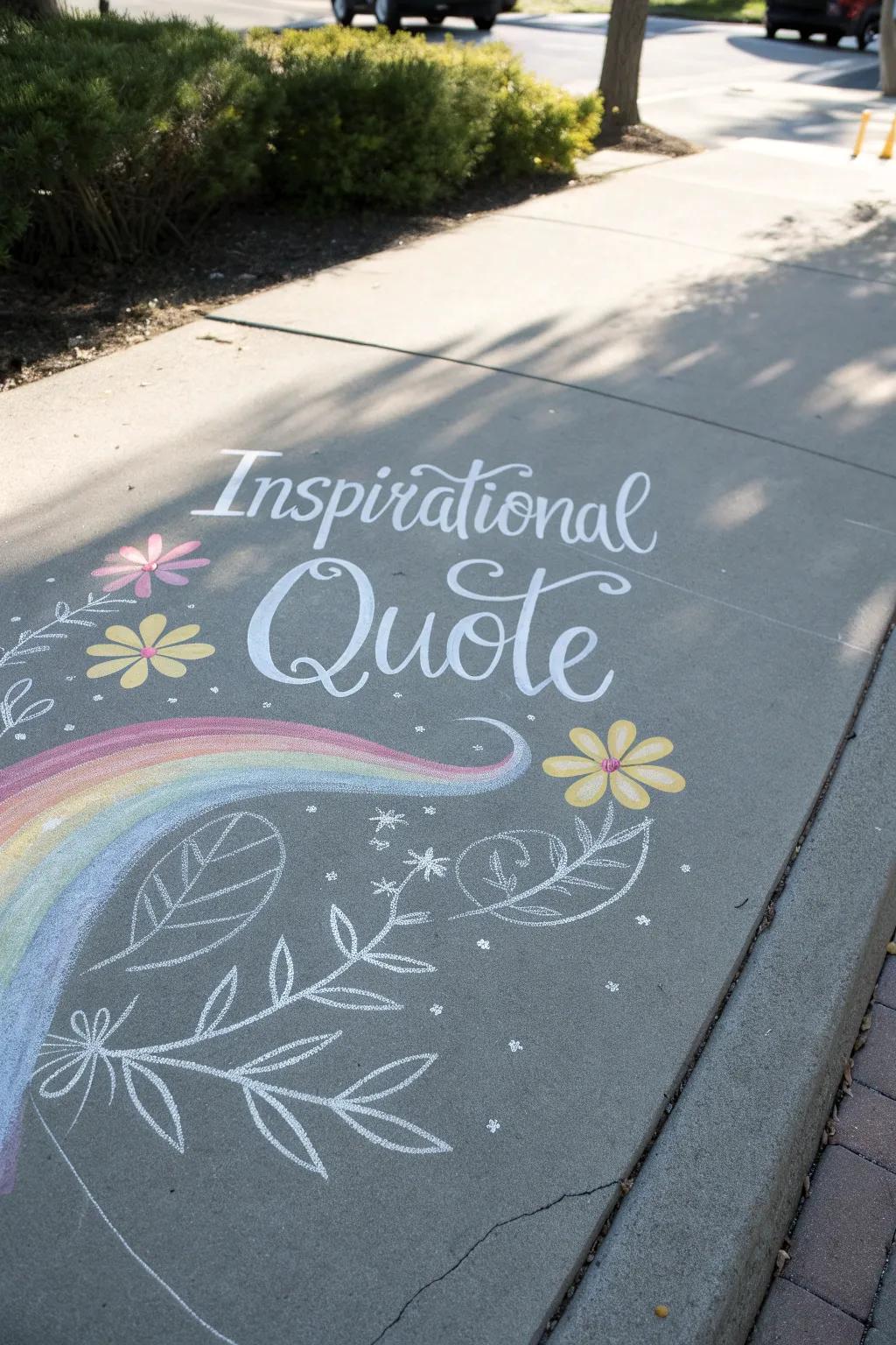 Bring joy and inspiration to your day with beautifully crafted chalk quotes!