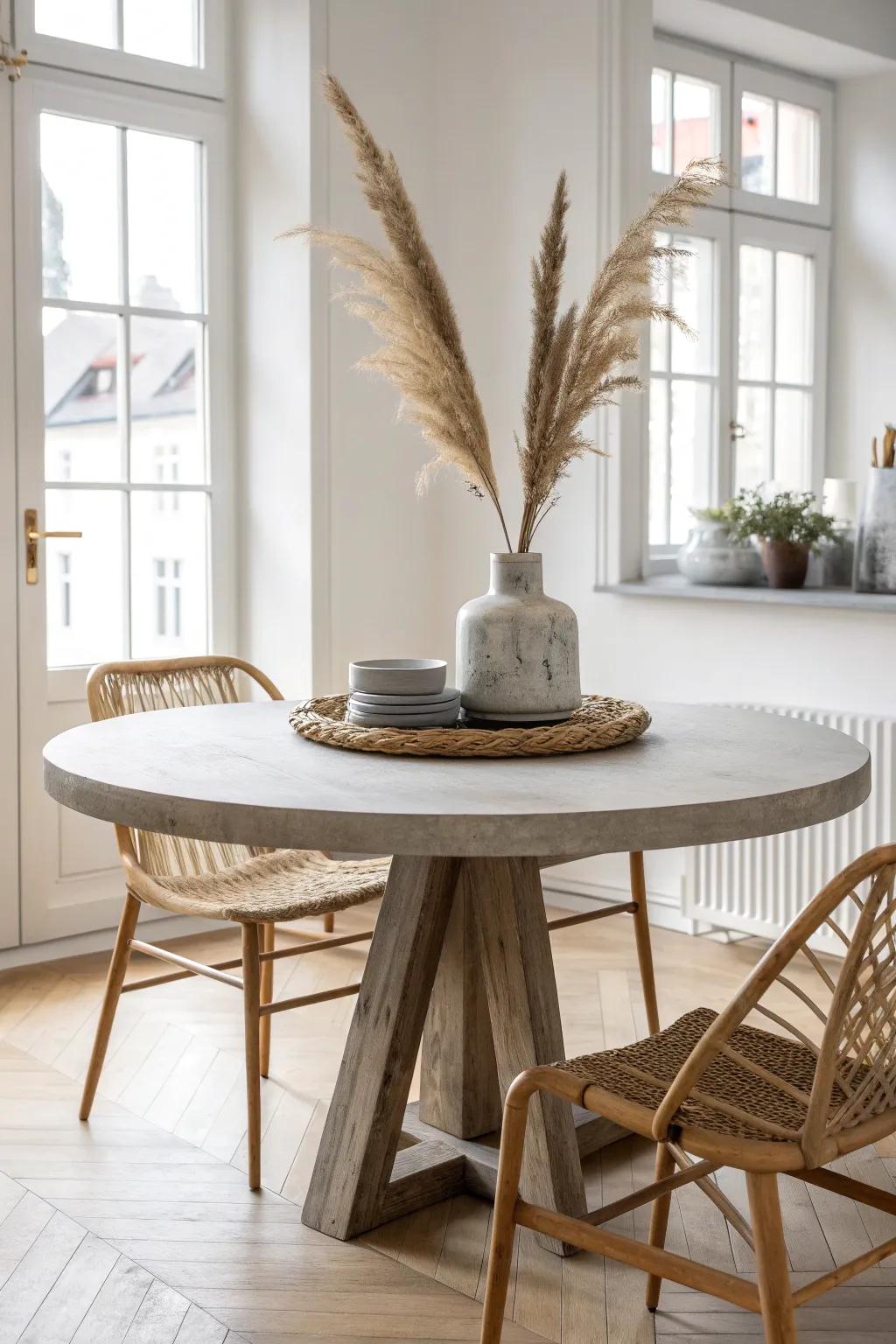 Transform your space with a chic, DIY concrete table top—where industrial meets elegance.