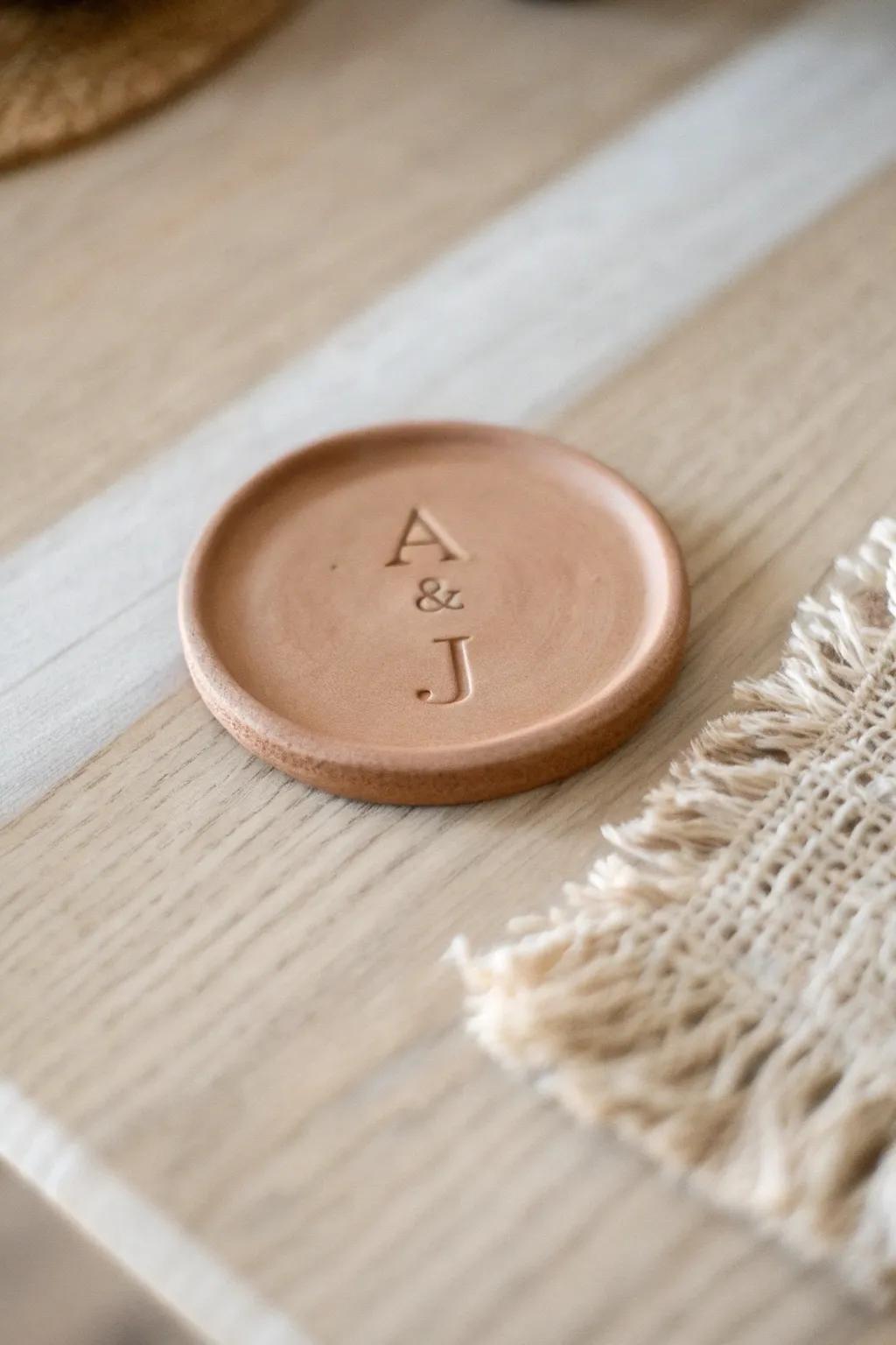 Add a personal touch to your home with handcrafted initial coasters.