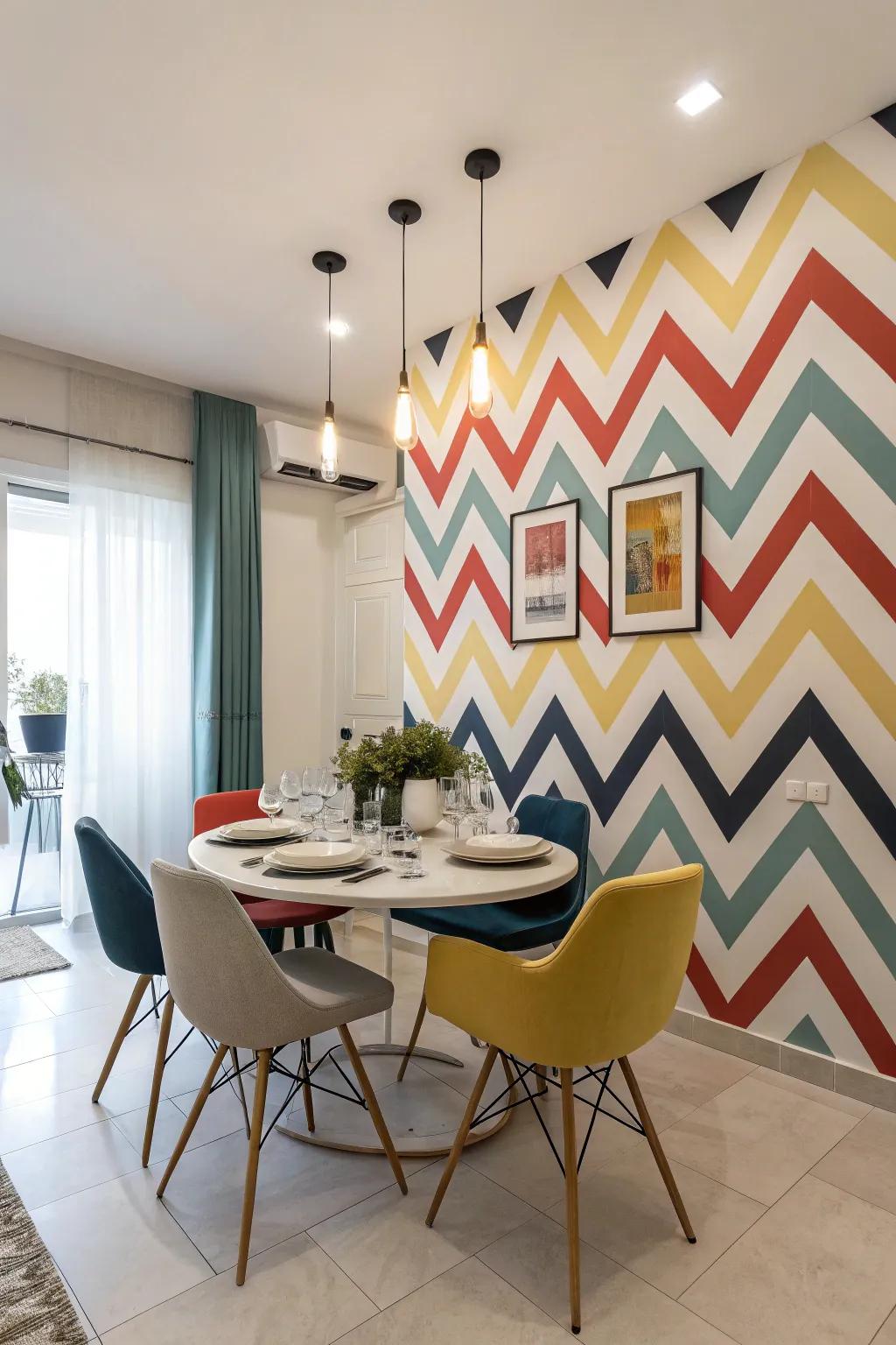 Geometric patterns add a modern touch.