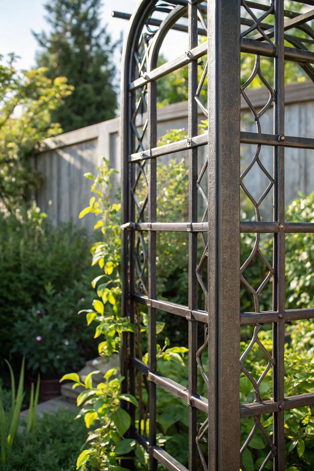 Elevate your garden's style with a handcrafted metal trellis—where art meets function.