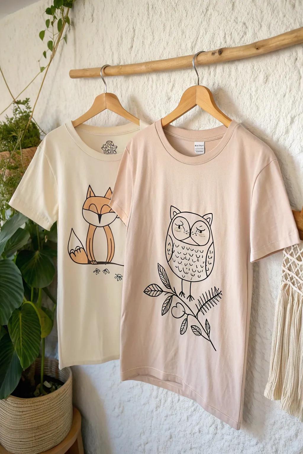 Celebrate your bond with whimsical cartoon companions, perfectly styled for the minimalist at heart. #CoupleGoals