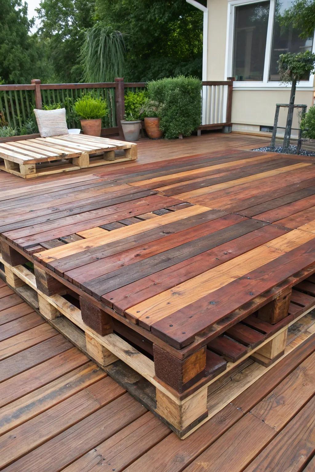 Transform pallets into a stunning deck on a budget, where craftsmanship meets sustainability.