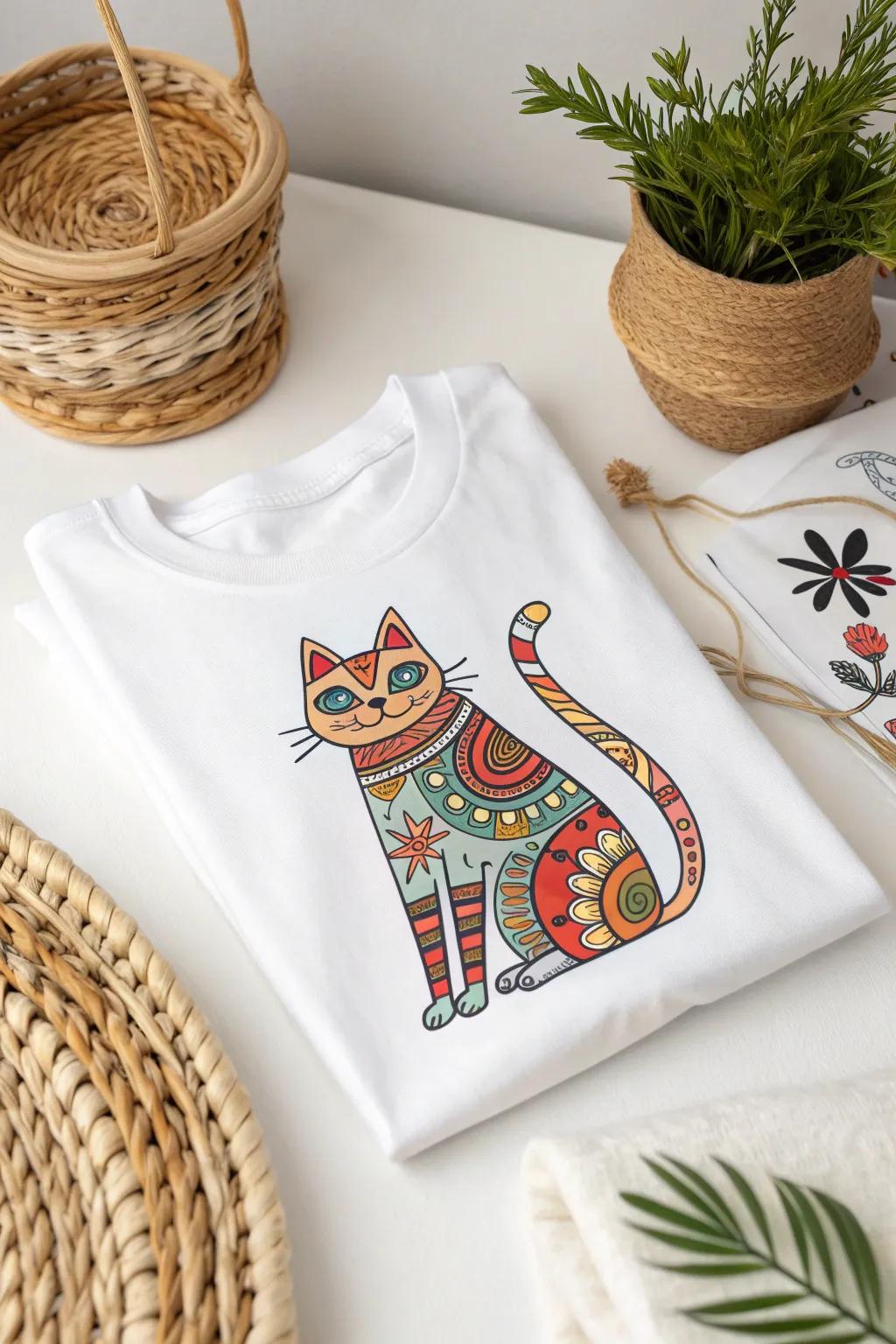 Add a playful touch to your wardrobe with quirky cat doodles that capture attention and spark joy.