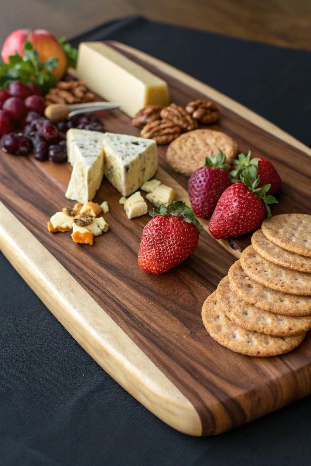 Elevate your hosting game with a versatile serving board that blends function and artistry.