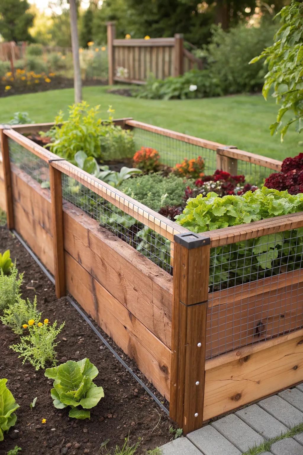 Elevate your garden's style and security with these expertly crafted raised beds.