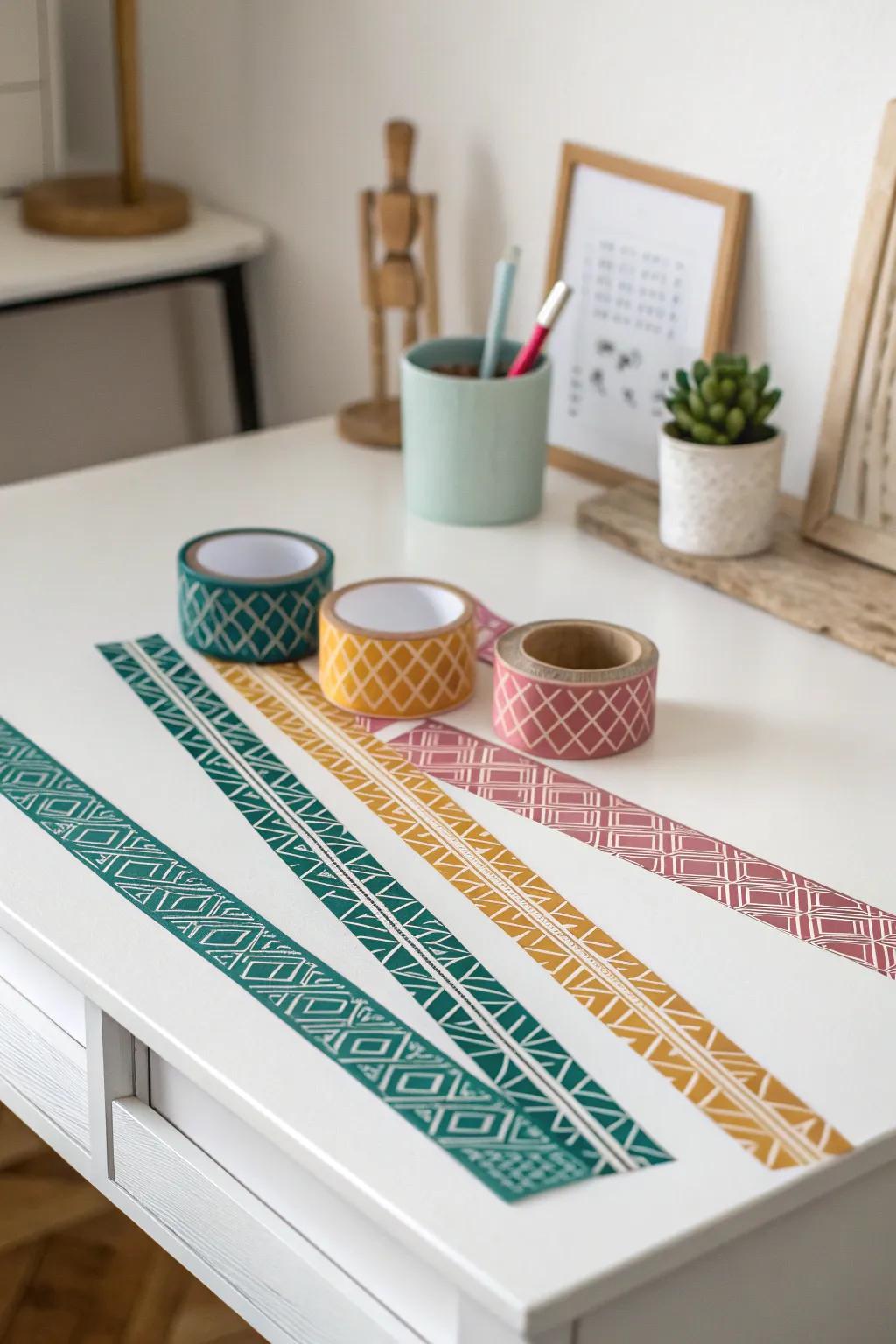 Add a splash of color and creativity to your workspace with these vibrant washi tape wonders!
