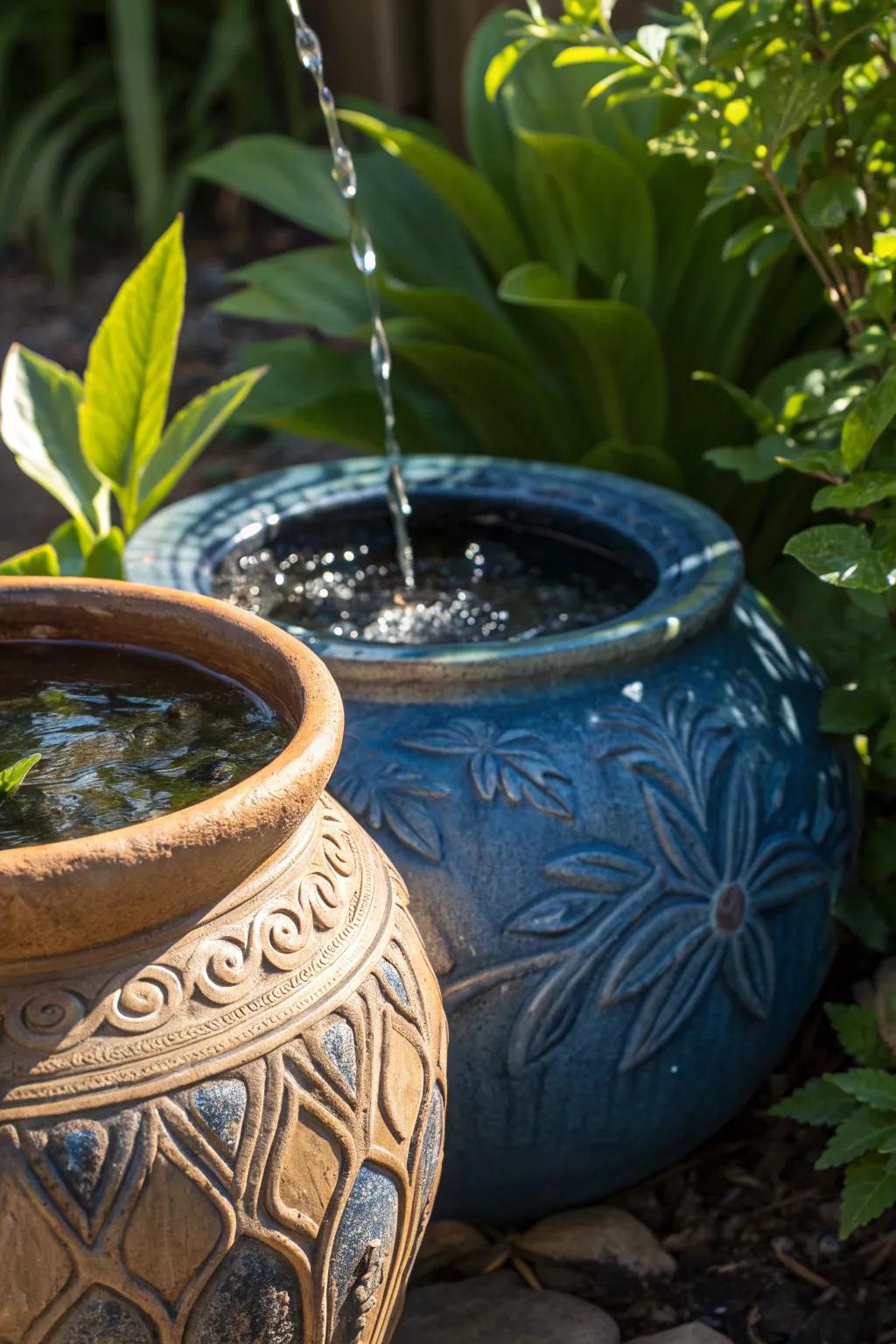 Transform your garden with a handcrafted ceramic water feature that exudes tranquility and style.
