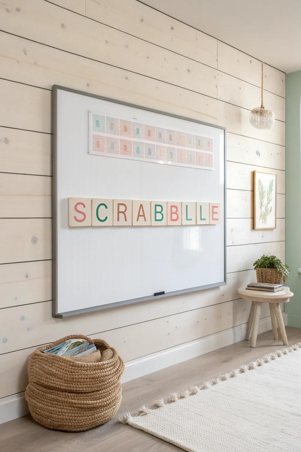 Elevate your game nights with this stunning oversized dry erase Scrabble board—where simplicity meets fun!