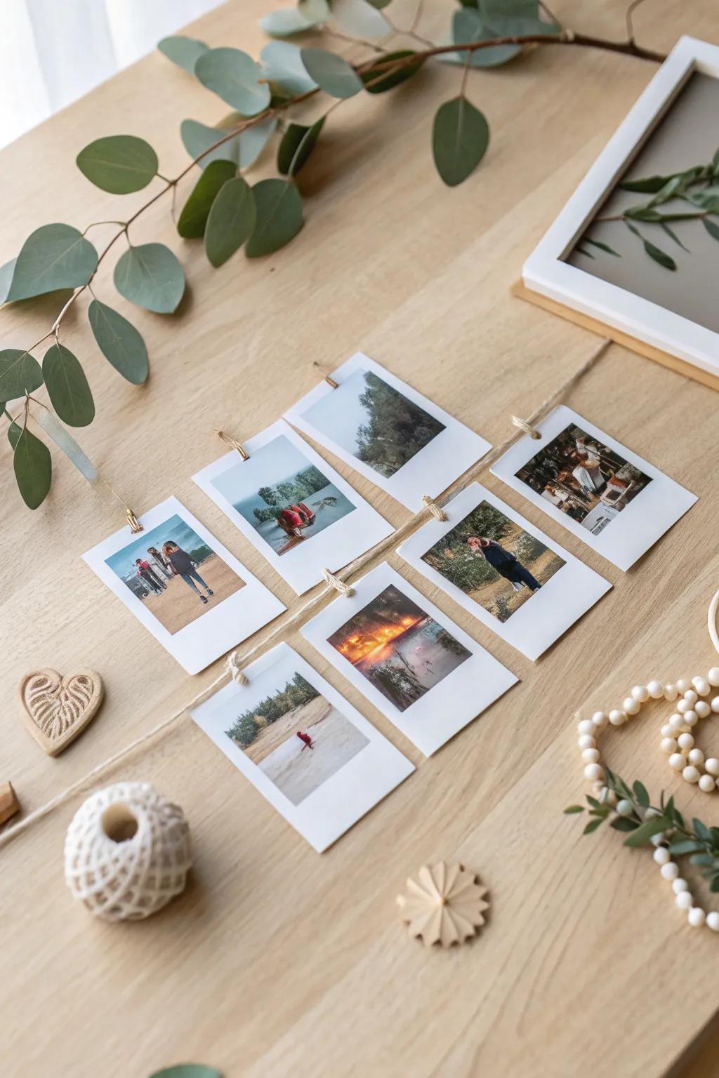Craft a heartfelt journey of memories with a minimalist photo collage, the perfect DIY gift for your loved one.