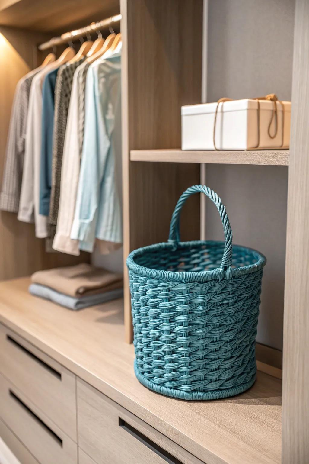 Elevate your closet organization with a touch of color and craftsmanship.